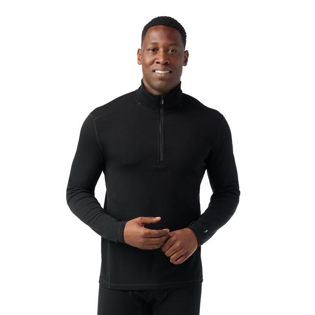 SMARTWOOL Men's Classic Thermal Merino Base Layer 1/4 Zip Black 001