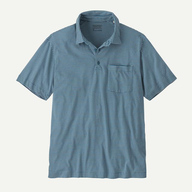 PATAGONIA Mens Daily Polo Seashore Still Blue SST / L