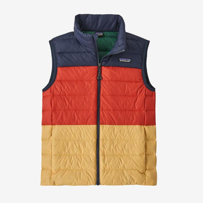 PATAGONIA Kids' Down Sweater Vest New Navy w/adder Red NVMR / M