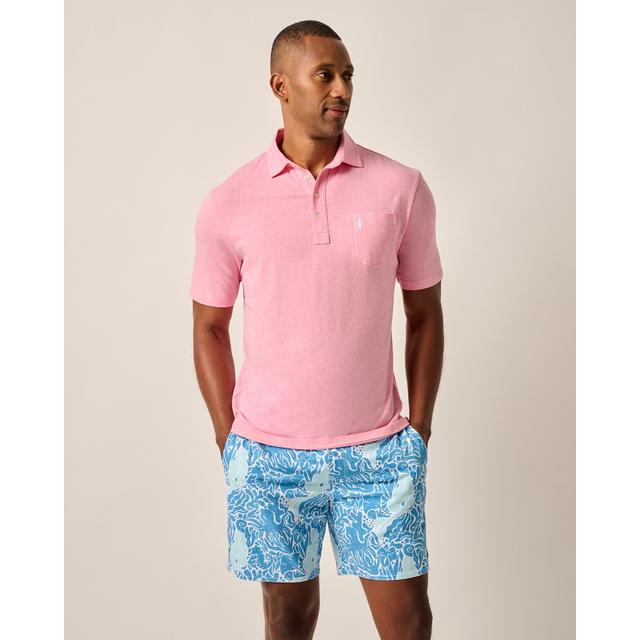 JOHNNIE-O Men's Heathered Original 2.0 Polo Petal