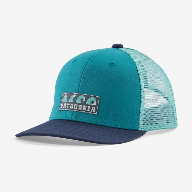 PATAGONIA Kids' Trucker Hat Chasing Peaks Belay Blue CPBL