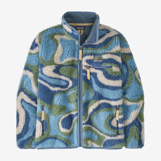 PATAGONIA Natural Blend Retro Cardigan Swirling Earth Thermal Blue SETL