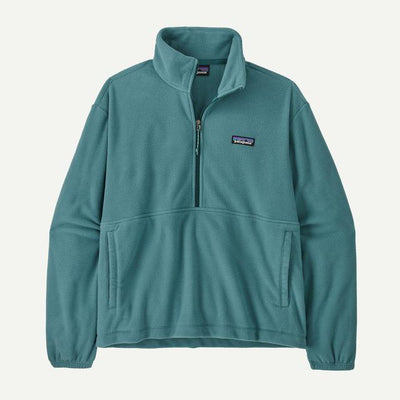 PATAGONIA Womens Micro D 1/2-Zip Fleece Pullover Wetland Blue WLDB