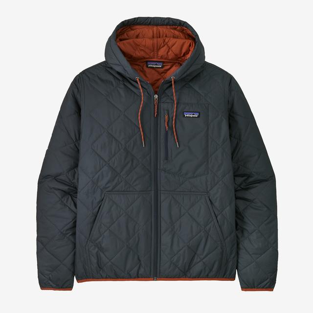 PATAGONIA Men's Diamond Quilted Bomber Hoody Smolder Blue SMDB