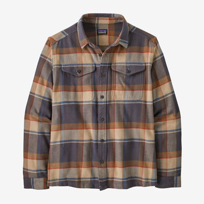 PATAGONIA Men's Fjord Flannel Shirt Whole Weave Forge Grey WHFO