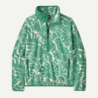 PATAGONIA Womens Synchilla Marsupial Bees and Flowers Heartleaf Green BFHL