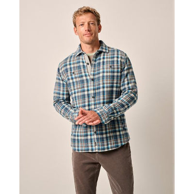 JOHNNIE-O Men's Opry Shirt Jacket aguna Blue / L