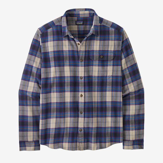 PATAGONIA Men's Long-Sleeved Lightweight Fjord Flannel Shirt Spotter Endless Blue SREL