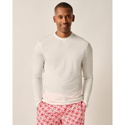 JOHNNIE-O Men's Basin LS T White