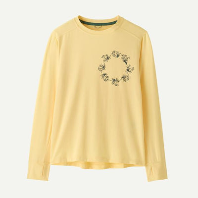 PATAGONIA Kids Long-Sleeved Capilene Silkweight T-Shirt Gator Going Gone Buttercup Yellow GABP