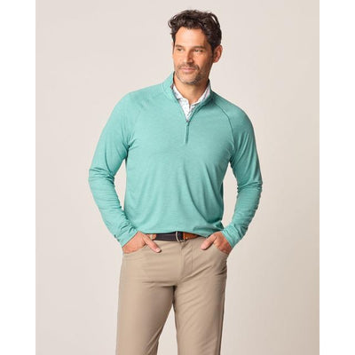 JOHNNIE-O Men's Freeborne 1/4 Zip Green Grass