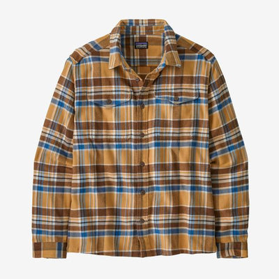 PATAGONIA Men's Fjord Flannel Shirt Adventurer Pufferfish Gold ADPG