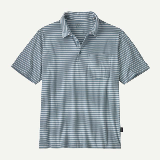 PATAGONIA Mens Daily Polo Highlight Light Plume Grey HILP