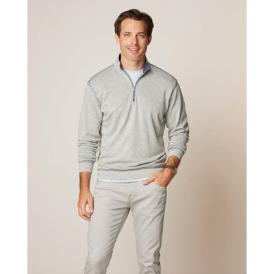 JOHNNIE-O Men's Hanks 1/4 Zip Light Gray