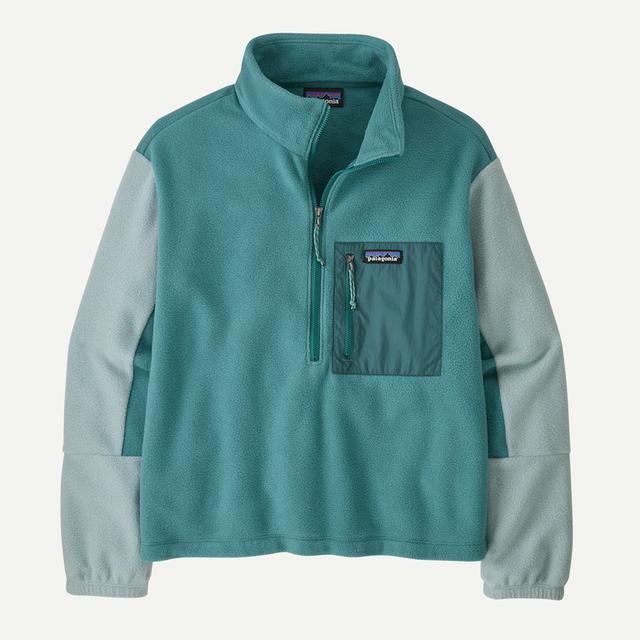 PATAGONIA Womens Microdini 1/2 Zip Pullover Wetland Blue WLDB