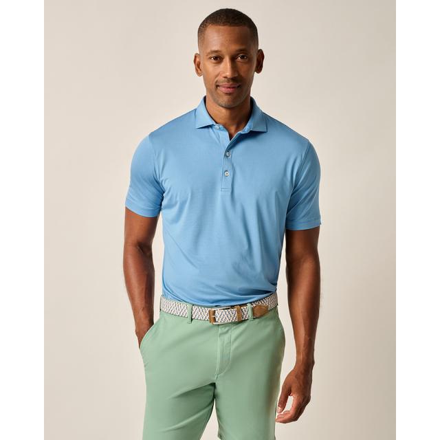 JOHNNIE-O Men's Lyndon Polo Barrels Blue/eychelles / S