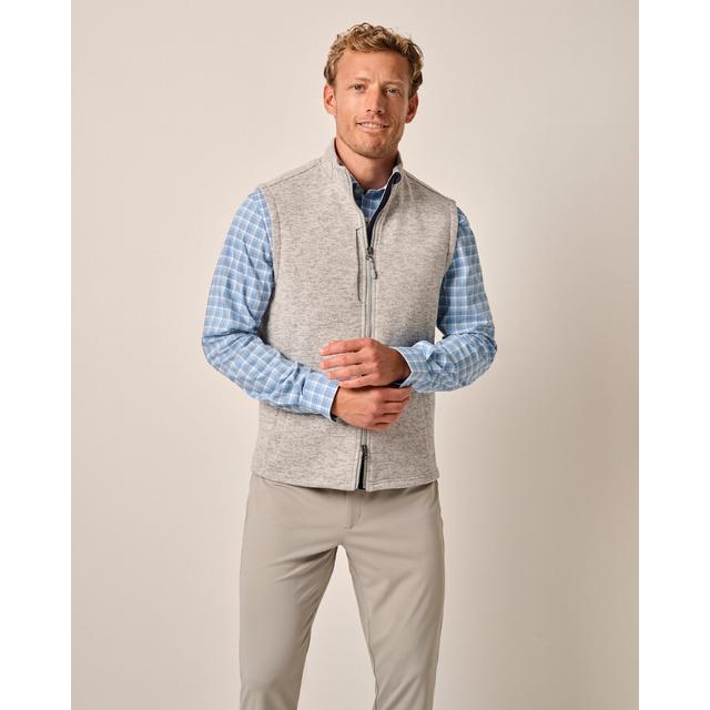 JOHNNIE-O Men's Denali Vest Light Gray