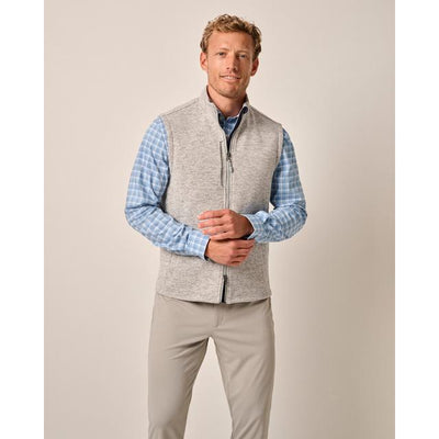 JOHNNIE-O Men's Denali Vest Light Gray