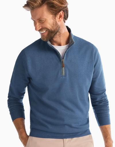 JOHNNIE-O Mens Sully 1/4 Zip Helios Blue