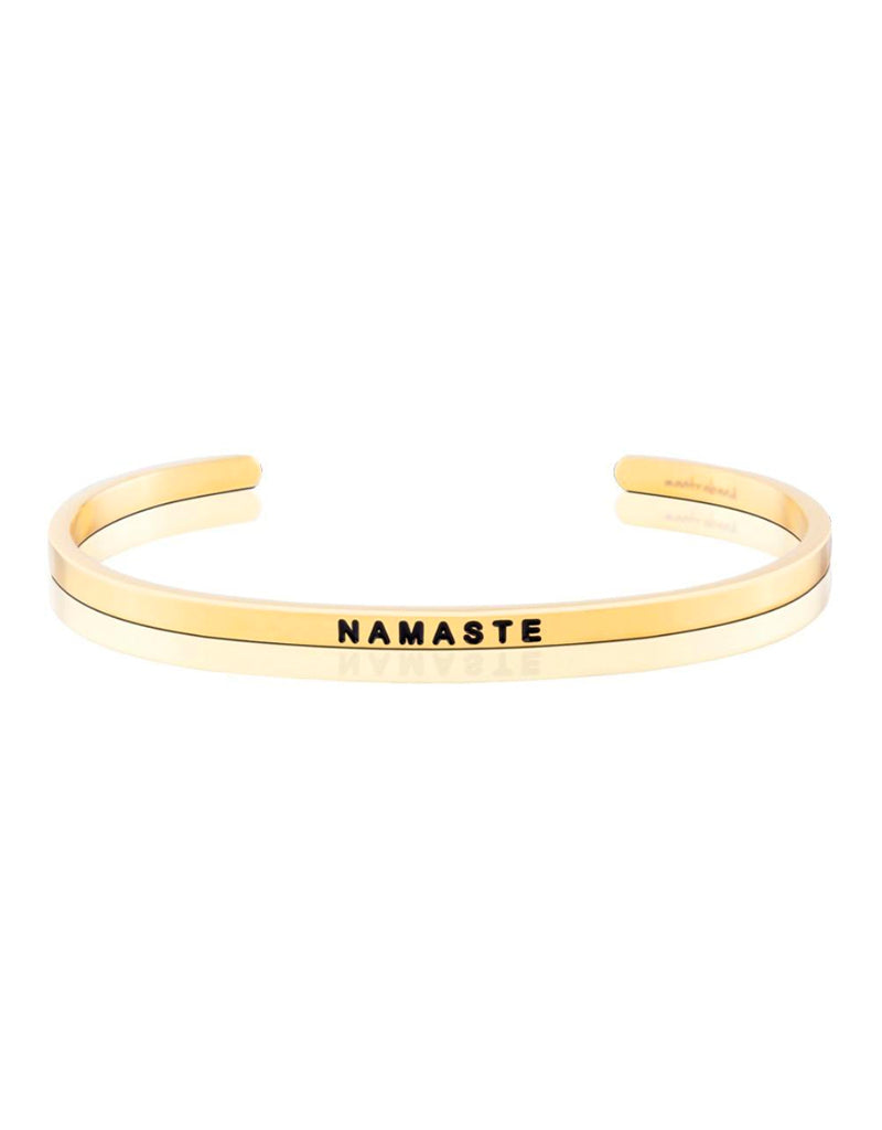 MANTRABAND Original Band Gold Bracelet Namaste / Yellow Gold