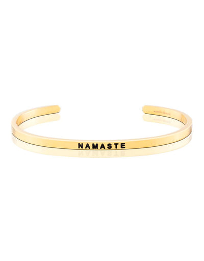 MANTRABAND Original Band Gold Bracelet Namaste / Yellow Gold