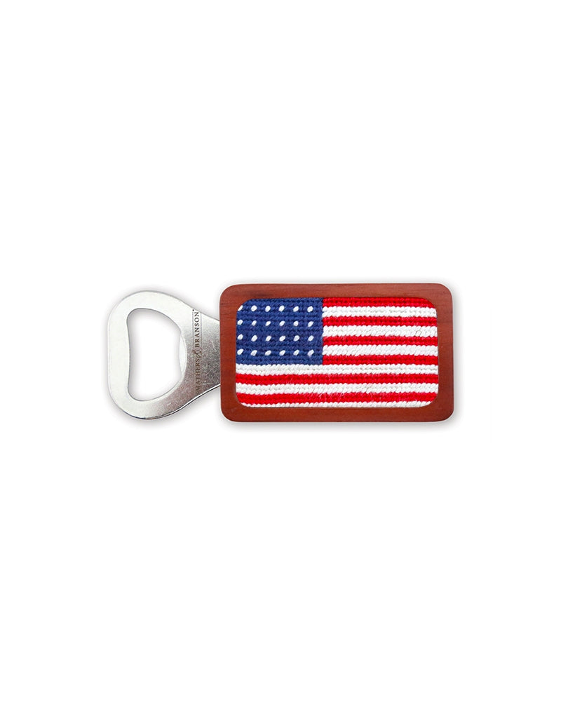 SMATHERS Needlepoint Bottle Opener American Flag