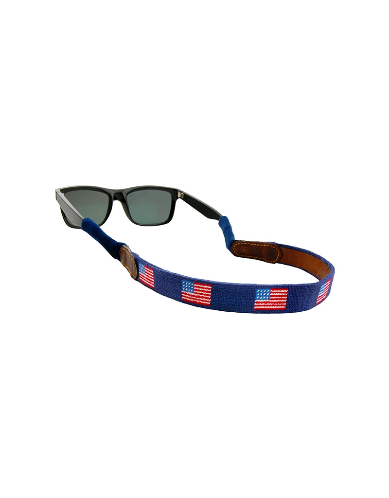 SMATHERS Needlepoint Sunglass Strap American Flag