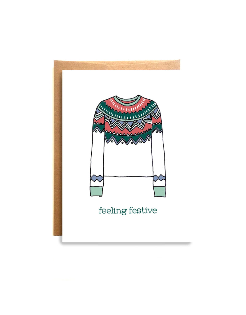 WILD LETTIE Greeting Card Festive Sweater