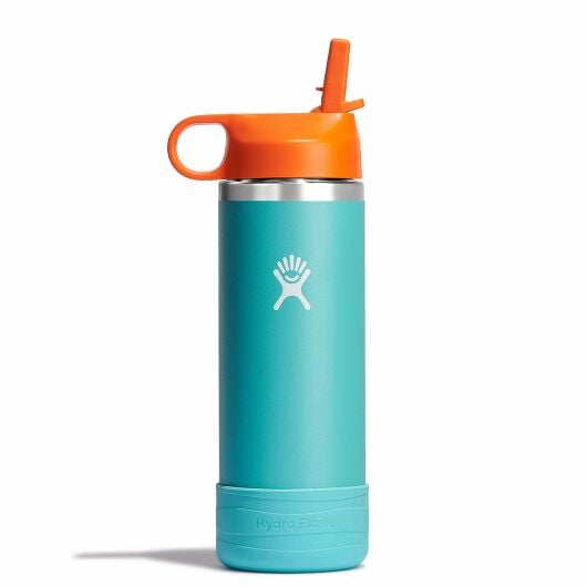 HYDRO FLASK 18 oz Kids Wide Mouth Straw Lid & Boot Seaspray