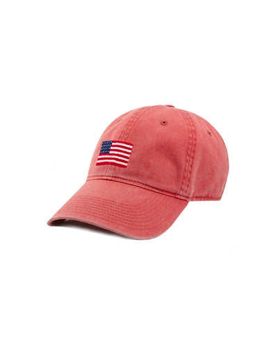 SMATHERS Needlepoint Ball Cap American Flag Nantucket Red