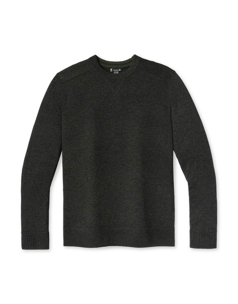 SMARTWOOL Men's Sparwood Crew Sweater Dark Sage Heather-Black H35