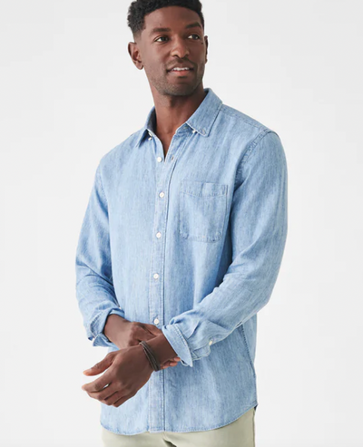 FAHERTY Men's The Tried And True Chambray Shirt
