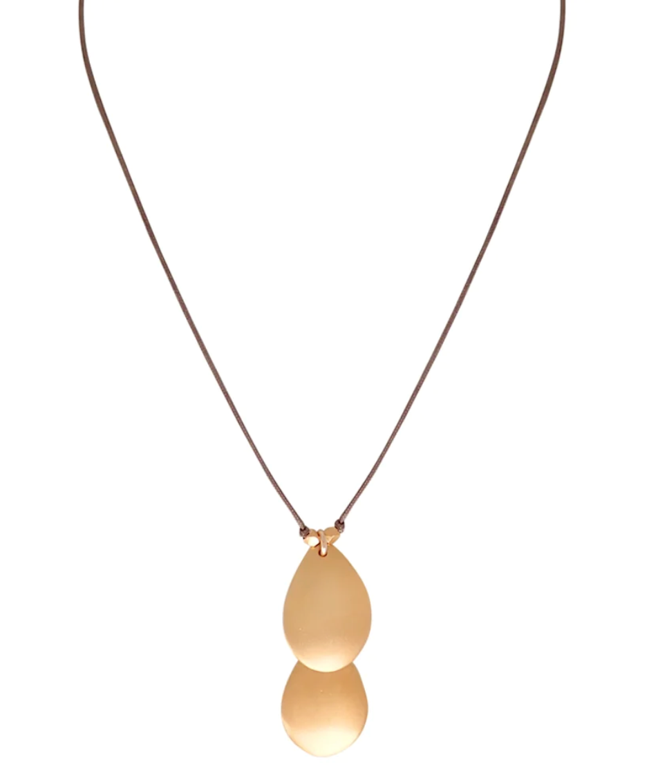 Pool Drop Gold Necklace