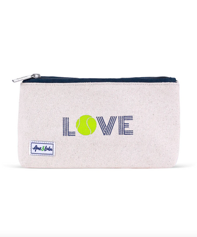 AME&LULU Brush it Off Cosmetic Case Green Love Icon
