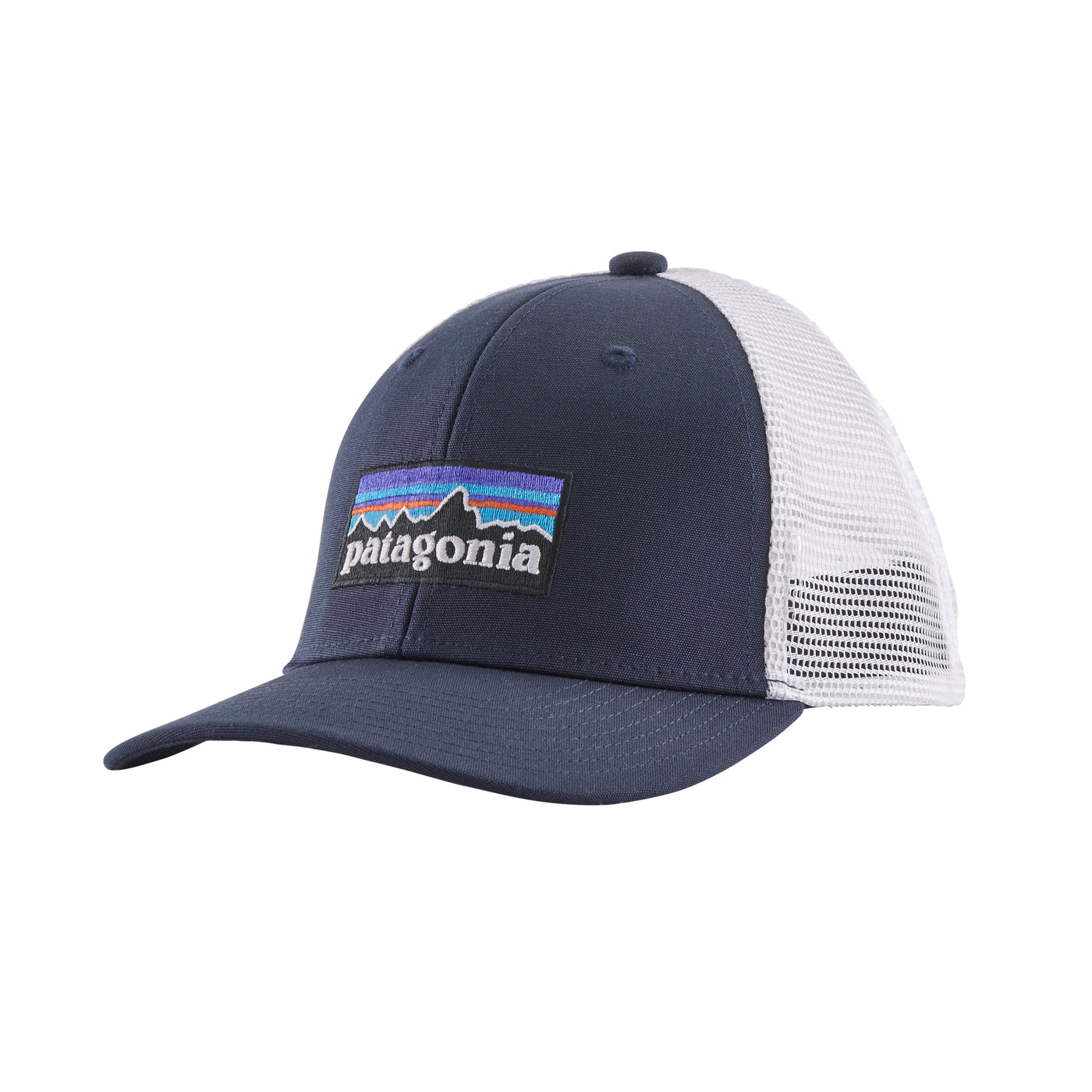 PATAGONIA Kids' Trucker Hat P-6 Logo Navy Blue PNVY